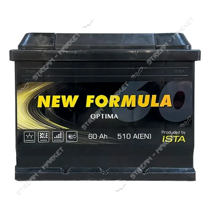 Аккумулятор New Formula Optima 60Ah Eв минус/плюс 510EN 242х175х190                                 