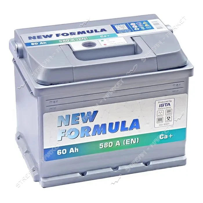Аккумулятор New Formula Standart 60Ah плюс/минус 580EN 242х175х190                                  