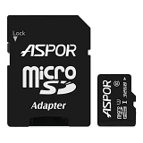 Карта памяти Aspor MicroSDHC 32GB UHS-I Class 10 плюс SD adapter