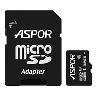 Карта памяти Aspor MicroSDHC 32GB UHS-I Class 10 плюс SD adapter