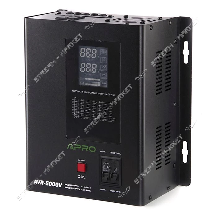 Стабилизатор напряжения APRO AVR-5000V релейный подвесной                                           
