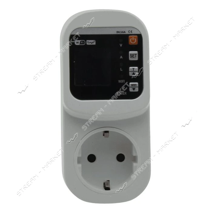 Реле напряжения Lemanso в розетку с wi-fi Умный дом Tuya LM6392-16А