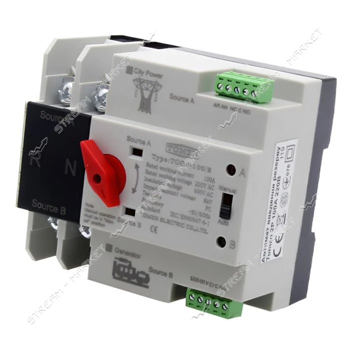 Реле автоматического ввода резерва TOMZN 2P 230V 125A