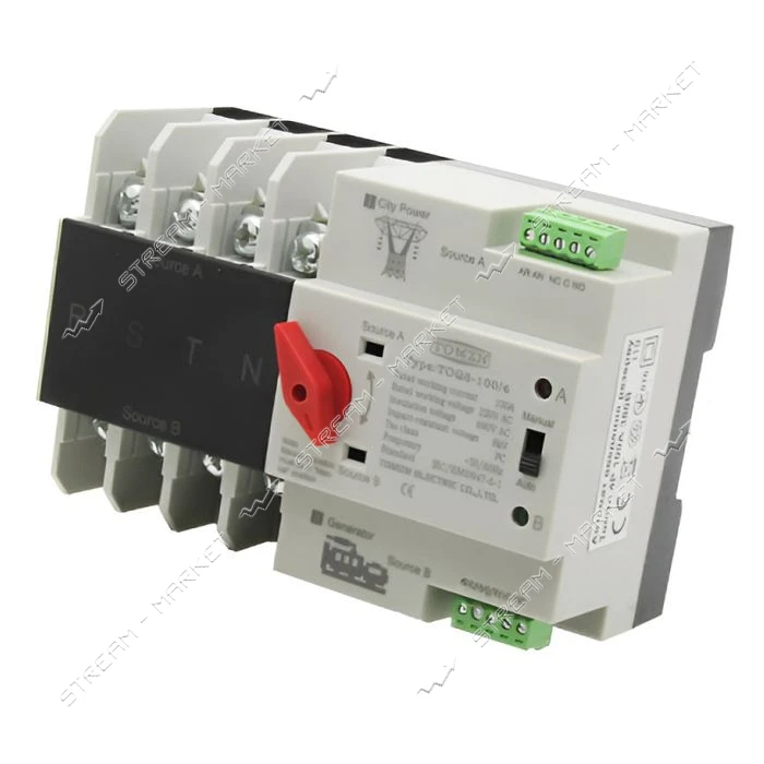 Реле автоматического ввода резерва TOMZN 4P 380V 125A
