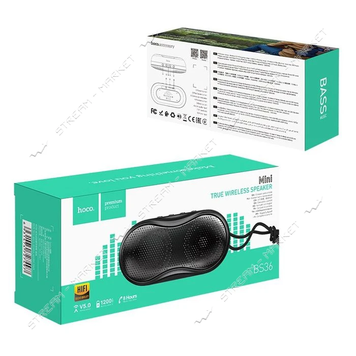 Bluetooth колонка HOCO BS36 Hero sports черный