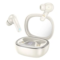 Bluetooth Навушники HOCO EQ6 Shadow true wireless BT headset молочний