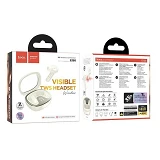 Bluetooth Навушники HOCO EQ6 Shadow true wireless BT headset молочний
