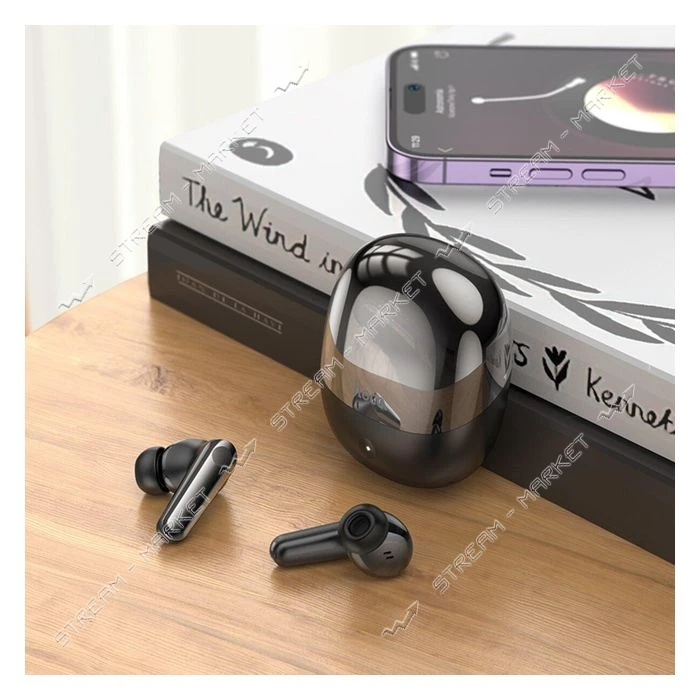 Bluetooth Навушники HOCO EQ11 Pacifico true wireless BT headset чорний