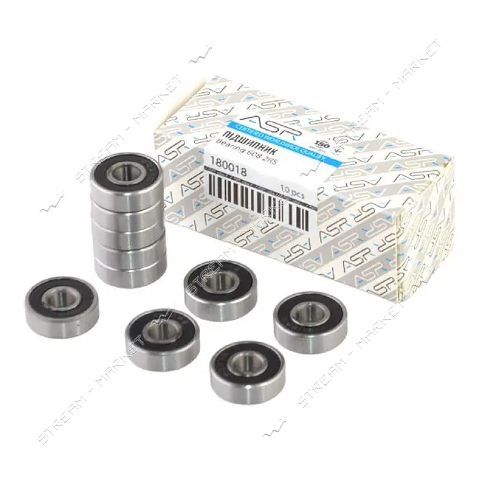 Подшипник шариковый ASR радиальный 180018 608 2RS