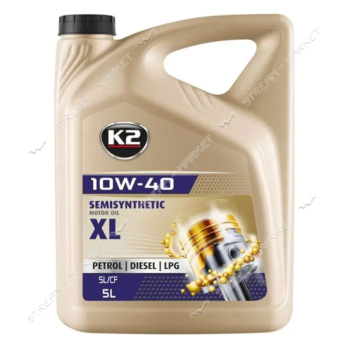 Масло моторное K2 O2045E 10W-40 SEMISYNTHETIC MOTOR OIL SL/CF XL 5л                                 