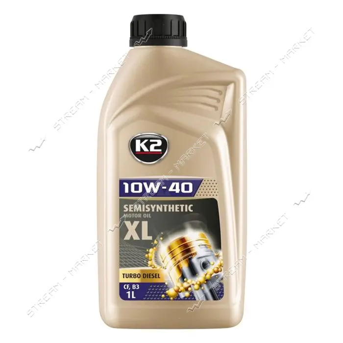 Масло моторное K2 O2051E 10W-40 TURBO DIESEL SEMISYNTHETIC MOTOR OIL SL/CF XL 1л