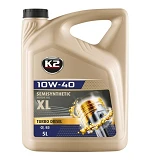 Масло моторное K2 O2055E 10W-40 TURBO DIESEL SEMISYNTHETIC MOTOR OIL SL/CF XL 5л