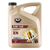 Масло моторное K2 O1135E 5W-40 SYNTHETIC MOTOR OIL SN/CF XN 5л