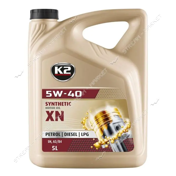 Масло моторное K2 O1135E 5W-40 SYNTHETIC MOTOR OIL SN/CF XN 5л