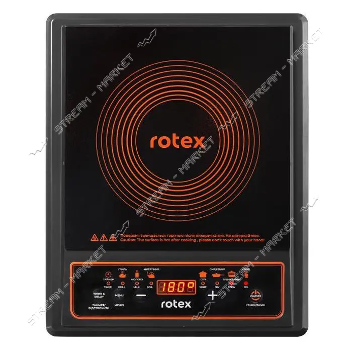 Электроплита Rotex RIO145-G 1400Вт 1 конфорка индукционная                                          