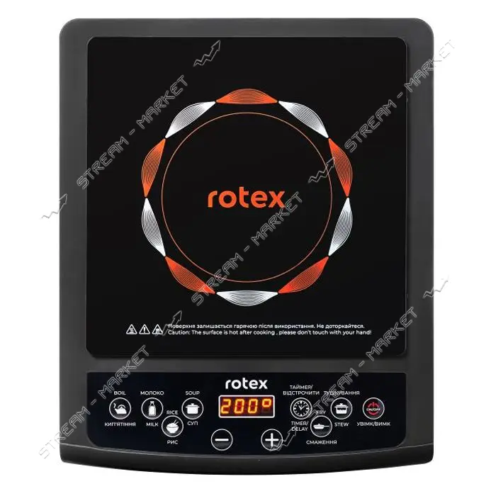 Електроплита Rotex RIO215-G 1400Вт 1 конфорка індукційна