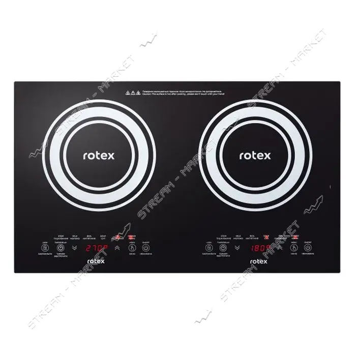 Электроплита Rotex RIO250-G Duo 2800Вт 2 конфорки индукционная                                      