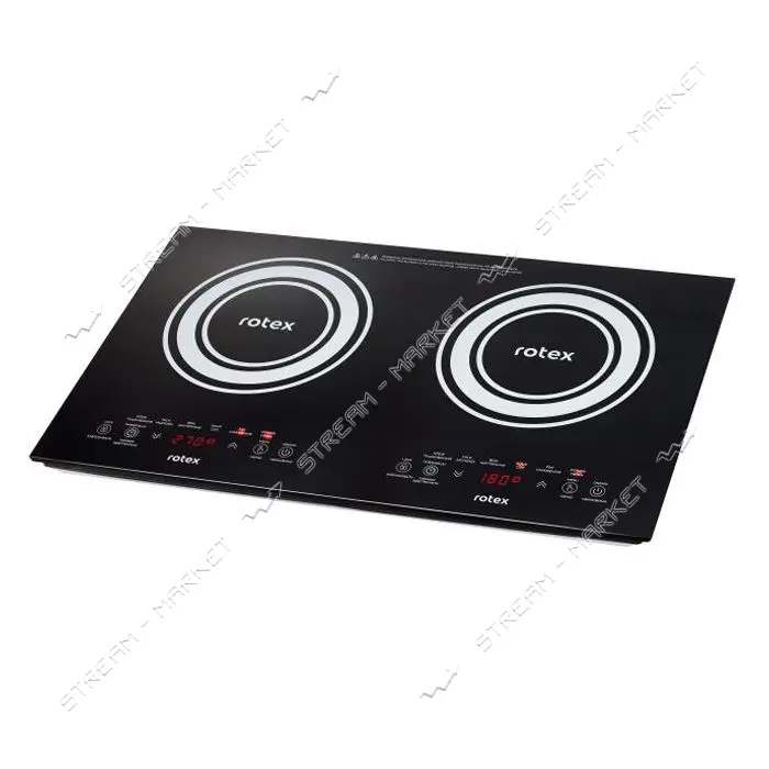 Электроплита Rotex RIO250-G Duo 2800Вт 2 конфорки индукционная                                      