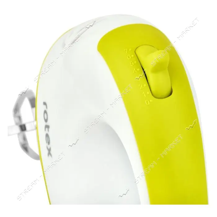 Миксер Rotex RHM150-W 150Вт 7 скоростей корпус-пластик плюс насадки для теста