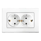 Розетка Viko LINNERA двойная с заземлением 0056 белая                                               