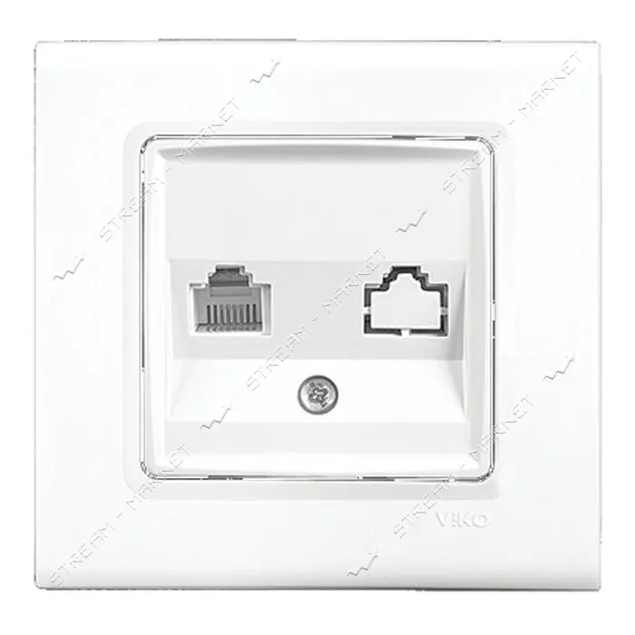 Розетка Viko LINNERA компьютерная Cat 5e 0032 белая                                                 