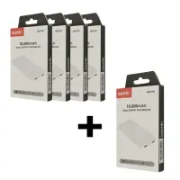 Портативное зарядное устройство Asonic АКЦИЯ 4 плюс 1 2USB 10000mAh белое                           