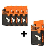 Портативное зарядное устройство Pineng АКЦИЯ 4 плюс 1 2USB 20000mAh черное