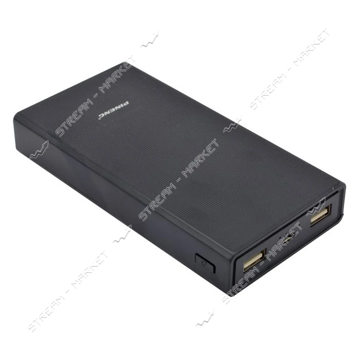 Портативное зарядное устройство Pineng АКЦИЯ 4 плюс 1 2USB 20000mAh черное