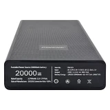 Портативное зарядное устройство Pineng АКЦИЯ 4 плюс 1 2USB 20000mAh черное