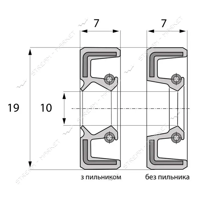 Сальник ARS 10-19-7 TC NBR