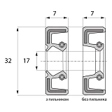 Сальник ARS 17-32-7 TC NBR                                                                          