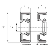 Сальник ARS 17-35-7 TC NBR