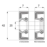ARS Сальник 25-42-7 TC (NBR)