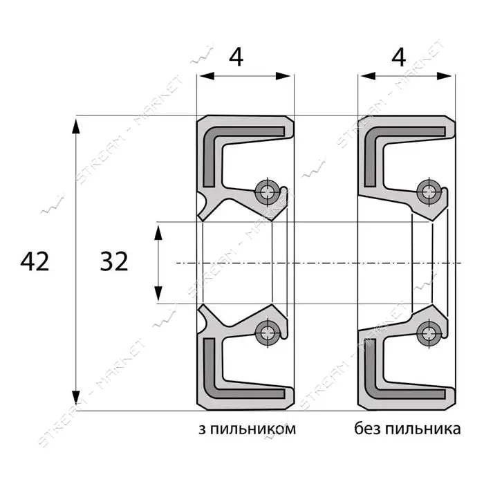 Сальник ARS 32-42-4 TC NBR                                                                          