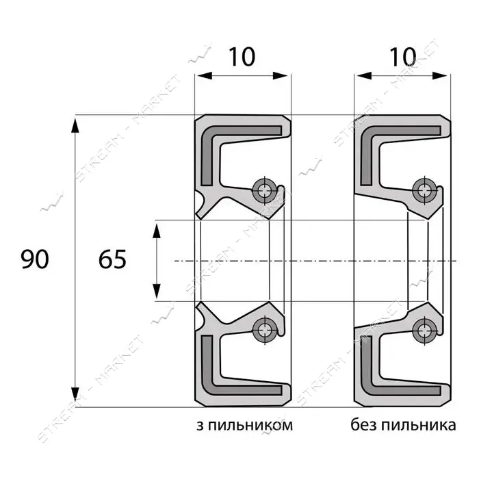 Сальник ARS 65-90-10 TC NBR                                                                         