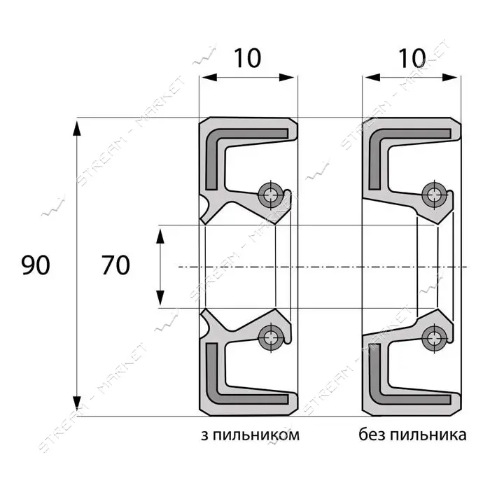 Сальник ARS 70-90-10 TC NBR