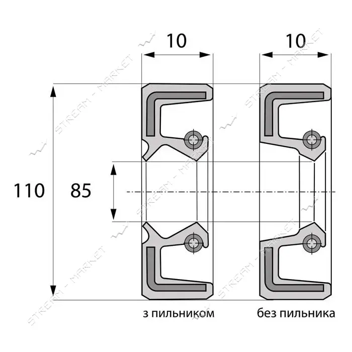 Сальник ARS 85-110-10 TC NBR                                                                        
