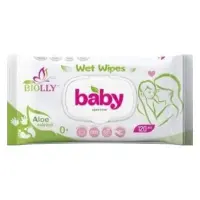 Влажные салфетки Biolly для детей пластиковый клапан 120шт                                          