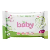 Влажные салфетки Biolly для детей 15шт                                                              