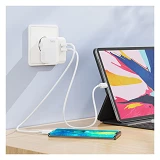 Сетевое зарядное устройство Hoco C110A Lucky dual-port PD35W2C charger EU белое