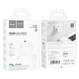 Сетевое зарядное устройство Hoco C112A Advantage single port PD30W Type-C to Type-C белое