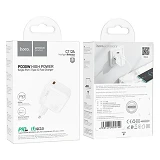 Сетевое зарядное устройство Hoco C112A Advantage single port type C PD30W charger EU белое