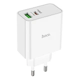 Сетевое зарядное устройство Hoco C113A Awesome PD65W dual port 1A1C Type-C to Type-C белое