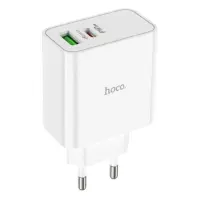 Сетевое зарядное устройство Hoco C113A Awesome PD65W dual port(1A1C) charger EU белое