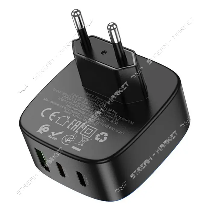 Сетевое зарядное устройство Hoco CS33A Amanecer PD30W 2C1A charger EU черное                        