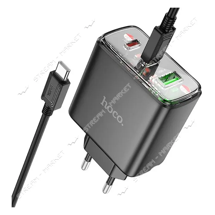 Сетевое зарядное устройство Hoco CS44A Smart PD65W 2C1A charger EU черное