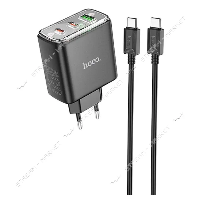 Сетевое зарядное устройство Hoco CS44A Smart PD65W 2C1A charger EU черное