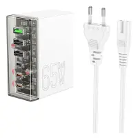 Сетевое зарядное устройство Hoco N36 Fuerza six-port PD65W 3C3A charger EU белое