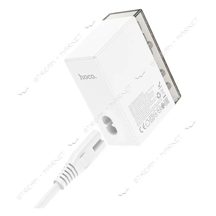 Сетевое зарядное устройство Hoco N36 Fuerza six-port PD65W 3C3A charger EU белое