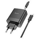 Сетевое зарядное устройство Hoco C127A Intelligent four-port PD45W 1C3A charger EU черное